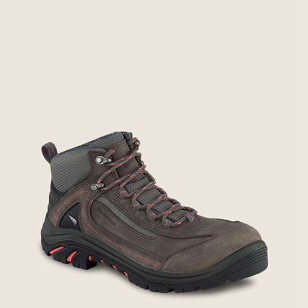 Womens Red Wing Trades - 5-inch Waterproof Safety Toe - Hiking Boots Dark Grey - QEF358410